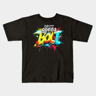 Grizz Gonna Bolt Kids T-Shirt